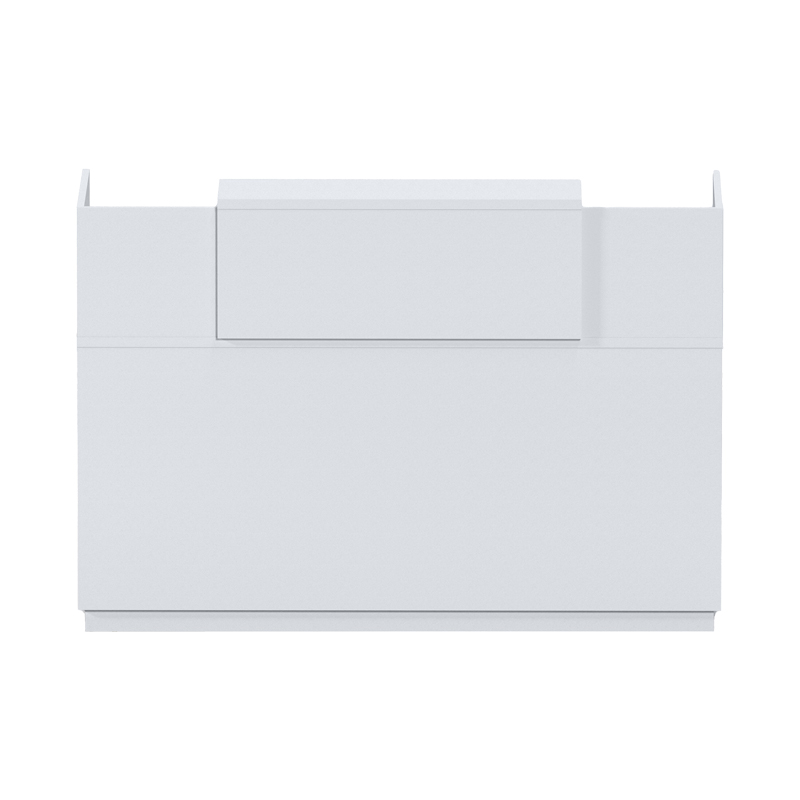 Γραφείο reception Lotus pakoworld σε λευκή απόχρωση 140x70x110εκ 3