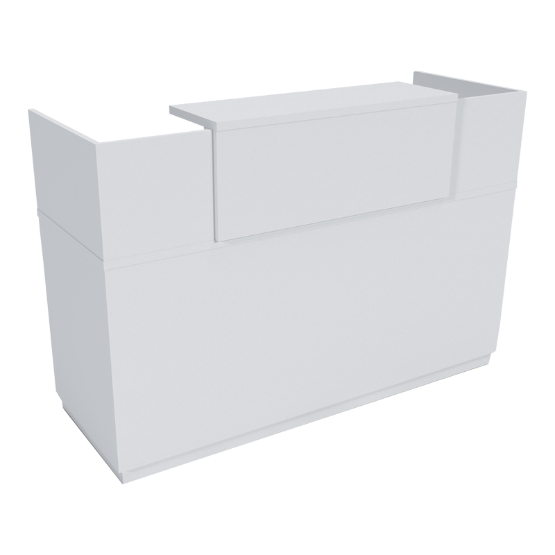 Γραφείο reception Lotus pakoworld σε λευκή απόχρωση 180x70x110εκ 1