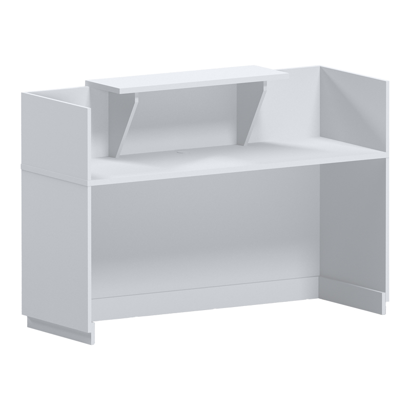 Γραφείο reception Lotus pakoworld σε λευκή απόχρωση 180x70x110εκ 2