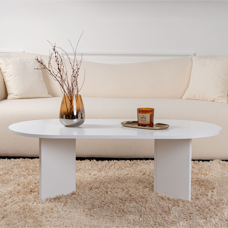 Τραπέζι σαλονιού Tabletod pakoworld σε λευκή απόχρωση 119x60x40εκ 1