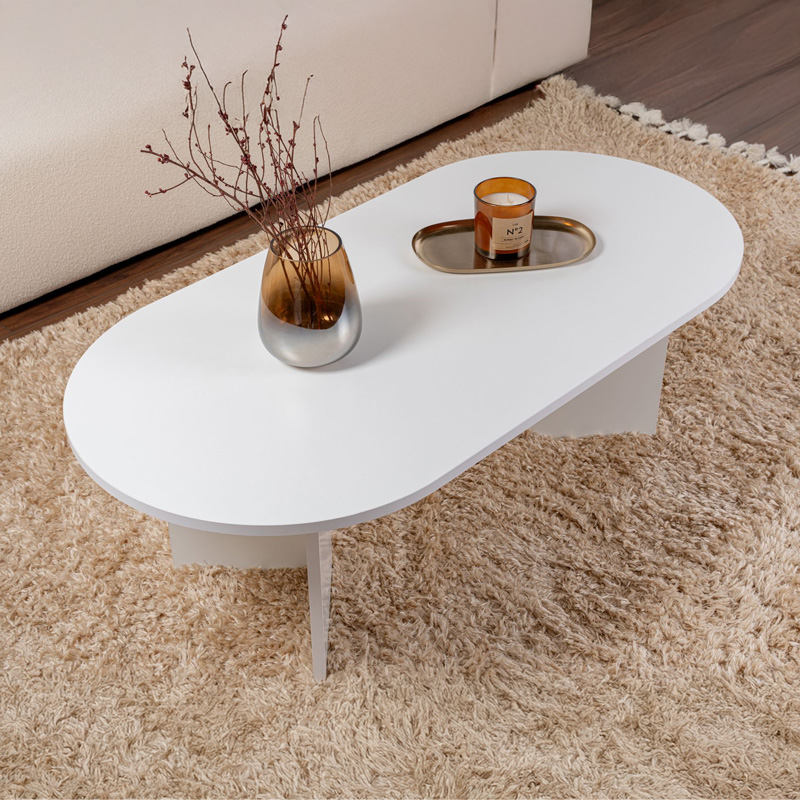 Τραπέζι σαλονιού Tabletod pakoworld σε λευκή απόχρωση 119x60x40εκ 3