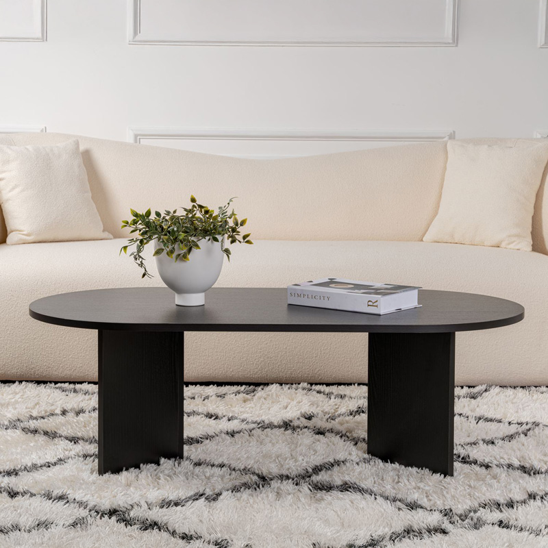 Τραπέζι σαλονιού Tabletod pakoworld σε μαύρη απόχρωση 119x60x40εκ 1