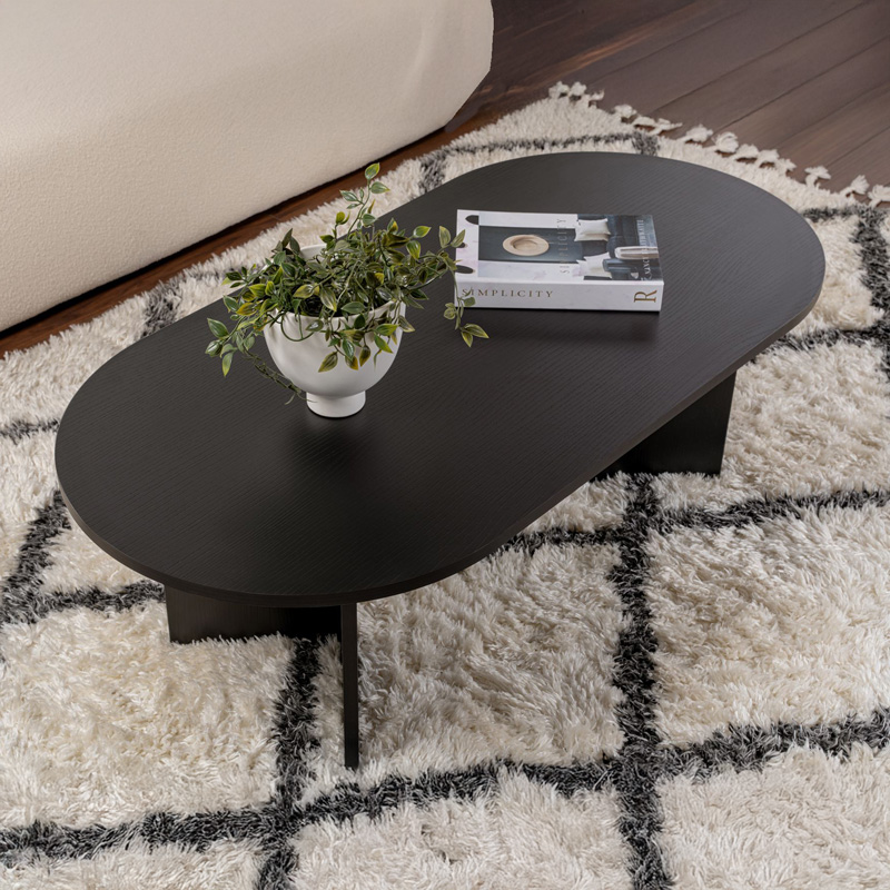 Τραπέζι σαλονιού Tabletod pakoworld σε μαύρη απόχρωση 119x60x40εκ 3