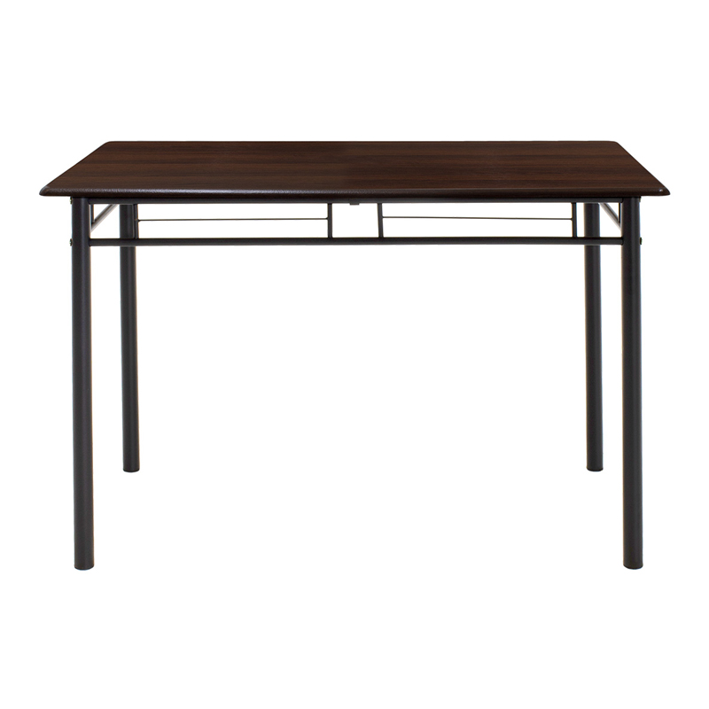 Τραπεζαρία Roza pakoworld σετ 5τμχ χρώμα σκούρο καρυδί - πόδια μαύρο ματ 120x70x75εκ 5