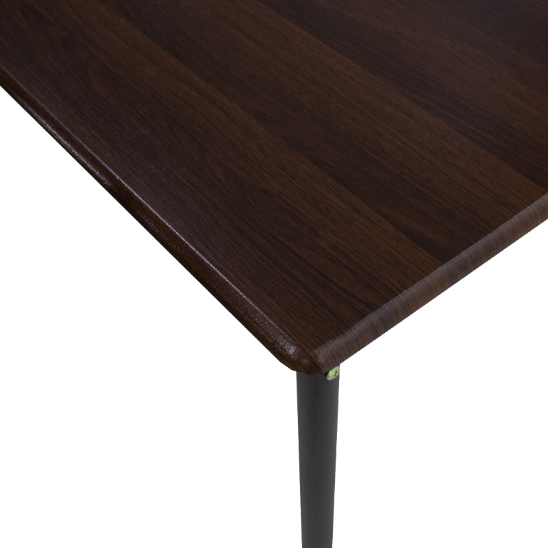 Τραπεζαρία Roza pakoworld σετ 5τμχ χρώμα σκούρο καρυδί - πόδια μαύρο ματ 120x70x75εκ 6