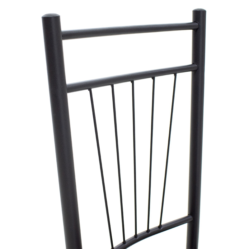 Τραπεζαρία Roza pakoworld σετ 5τμχ χρώμα σκούρο καρυδί - πόδια μαύρο ματ 120x70x75εκ 8