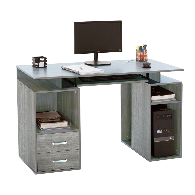 Γραφείο υπολογιστή Liberion pakoworld γκρι-oak 120x55x76εκ 1