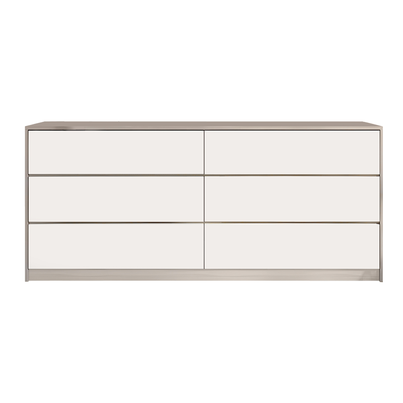 Συρταριέρα Kuanger pakoworld σε λευκή-φυσική απόχρωση 120x40x70εκ 1