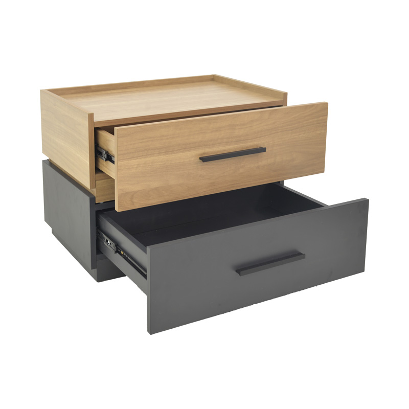 Κομοδίνο Sonlen pakoworld mdf σε sonoma-ανθρακί απόχρωση 60x40x44.5εκ 3