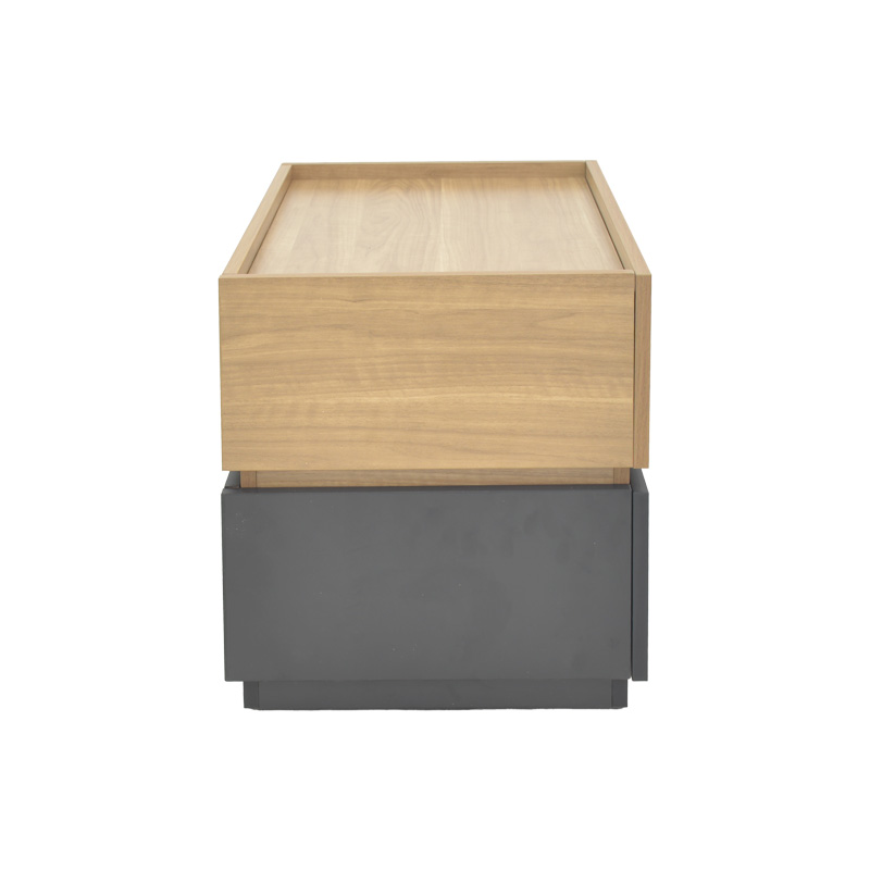 Κομοδίνο Sonlen pakoworld mdf σε sonoma-ανθρακί απόχρωση 60x40x44.5εκ 4