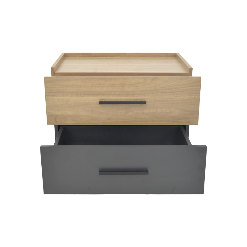 Κομοδίνο Sonlen pakoworld mdf σε sonoma-ανθρακί απόχρωση 60x40x44.5εκ 6