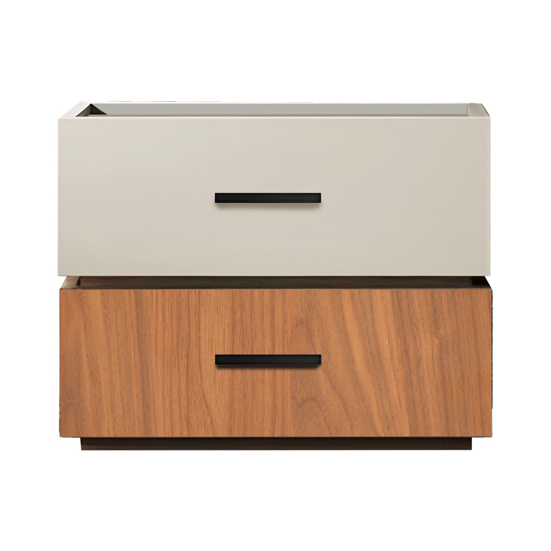 Κομοδίνο Sonlen pakoworld mdf σε καρυδί-μπεζ απόχρωση 60x40x44.5εκ 3