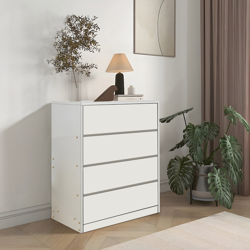 Συρταριέρα Kuanger pakoworld mdf σε λευκή απόχρωση 80x40x89εκ 2