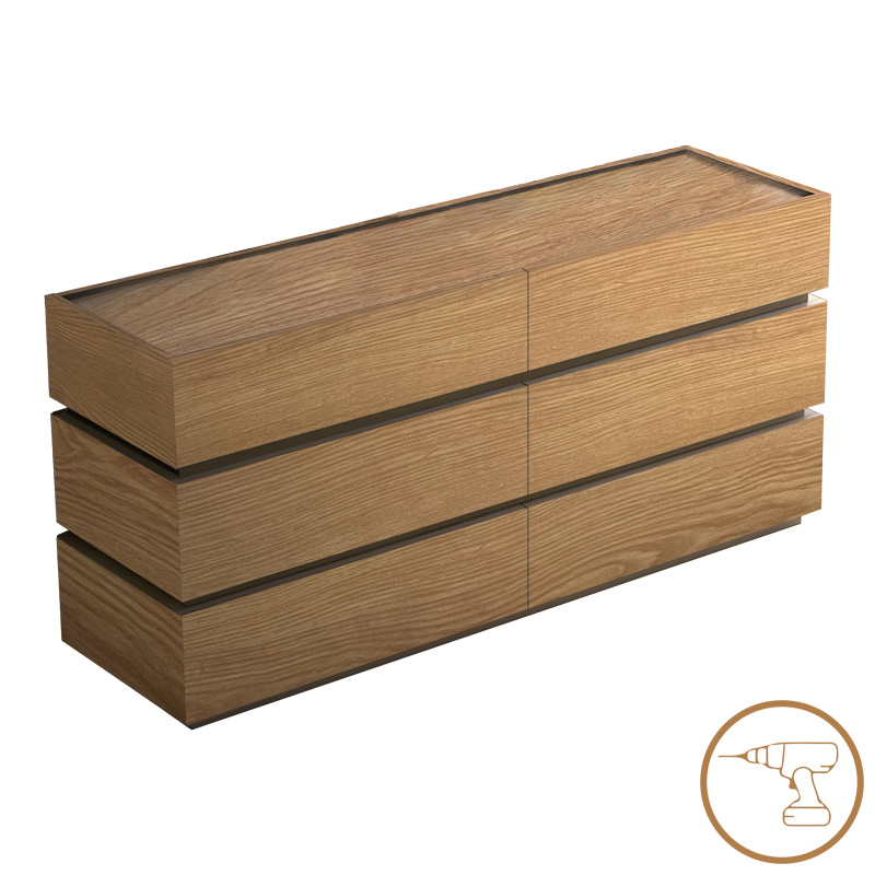 Συρταριέρα Sonlen pakoworld mdf σε oak απόχρωση 120x40x72εκ 1