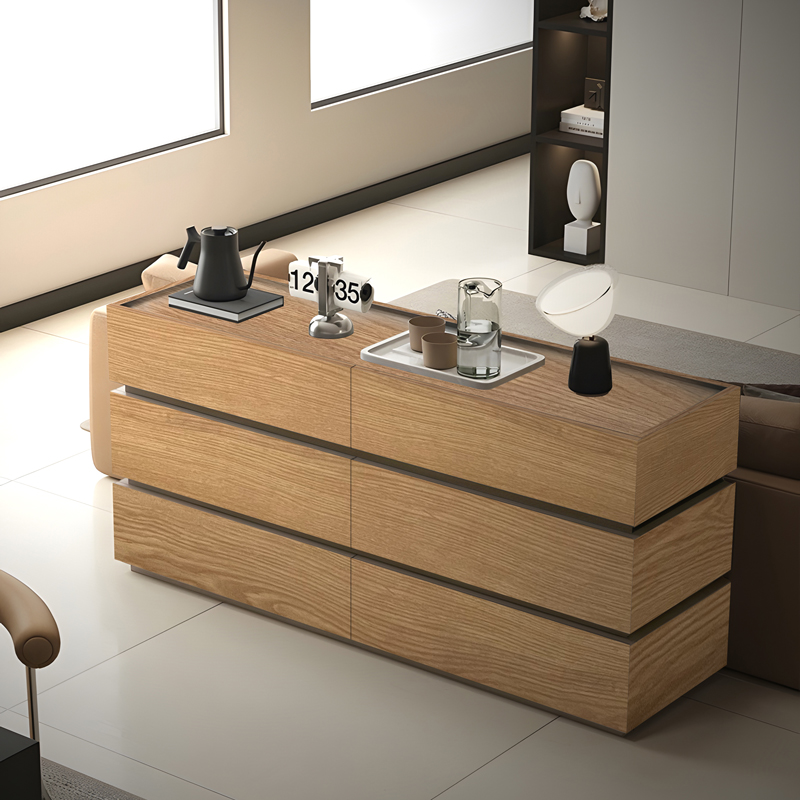 Συρταριέρα Sonlen pakoworld mdf σε oak απόχρωση 120x40x72εκ 2