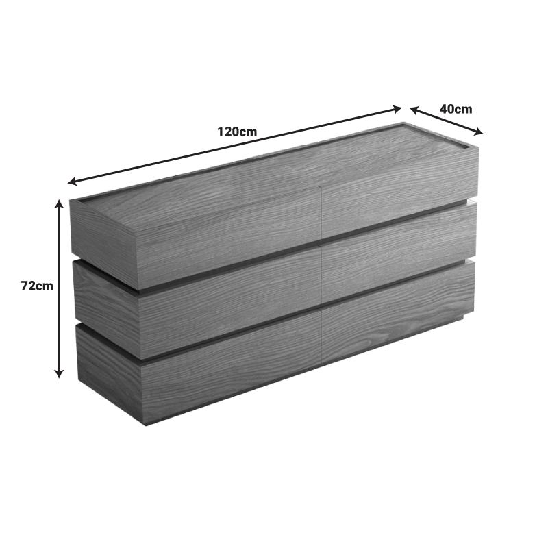 Συρταριέρα Sonlen pakoworld mdf σε oak απόχρωση 120x40x72εκ 3