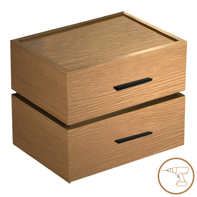 Κομοδίνο Sonlen pakoworld mdf σε oak απόχρωση 60x40x44.5εκ 1