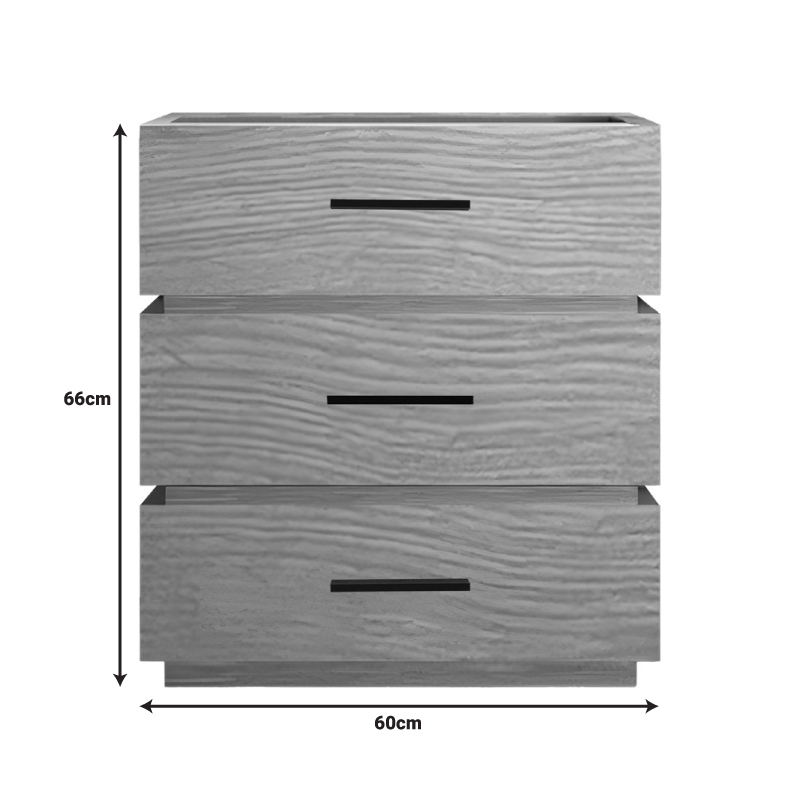 Κομοδίνο Sonlen pakoworld mdf σε oak απόχρωση 60x40x66εκ 3