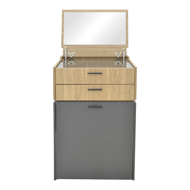 Τουαλέτα κρεβατοκάμαρας Sonlen pakoworld ανθρακί-sonoma 60x45x130εκ 4