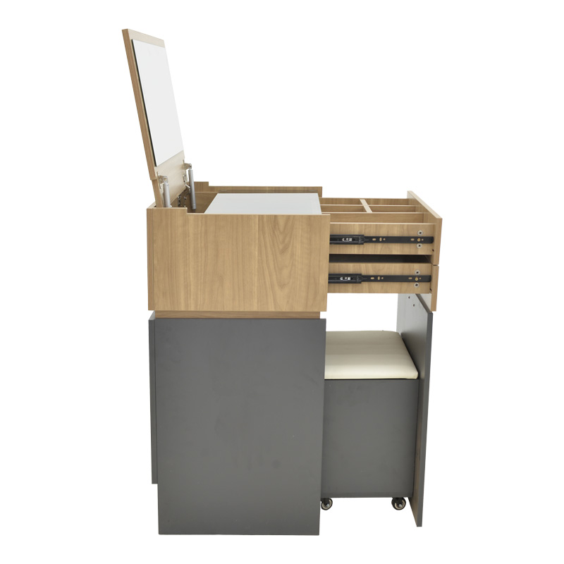 Τουαλέτα κρεβατοκάμαρας Sonlen pakoworld ανθρακί-sonoma 60x45x130εκ 6