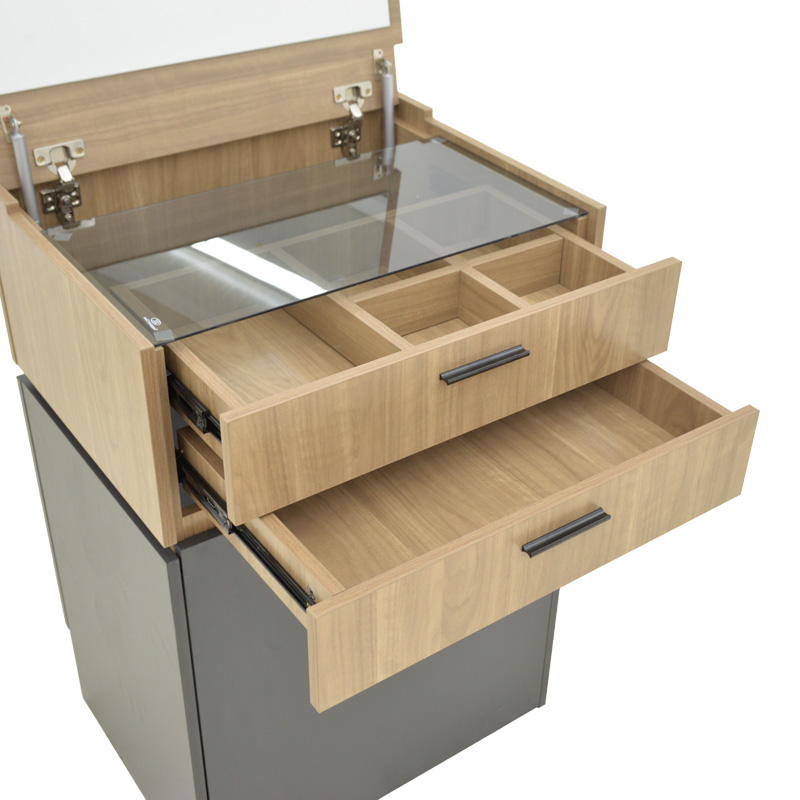 Τουαλέτα κρεβατοκάμαρας Sonlen pakoworld ανθρακί-sonoma 60x45x130εκ 8