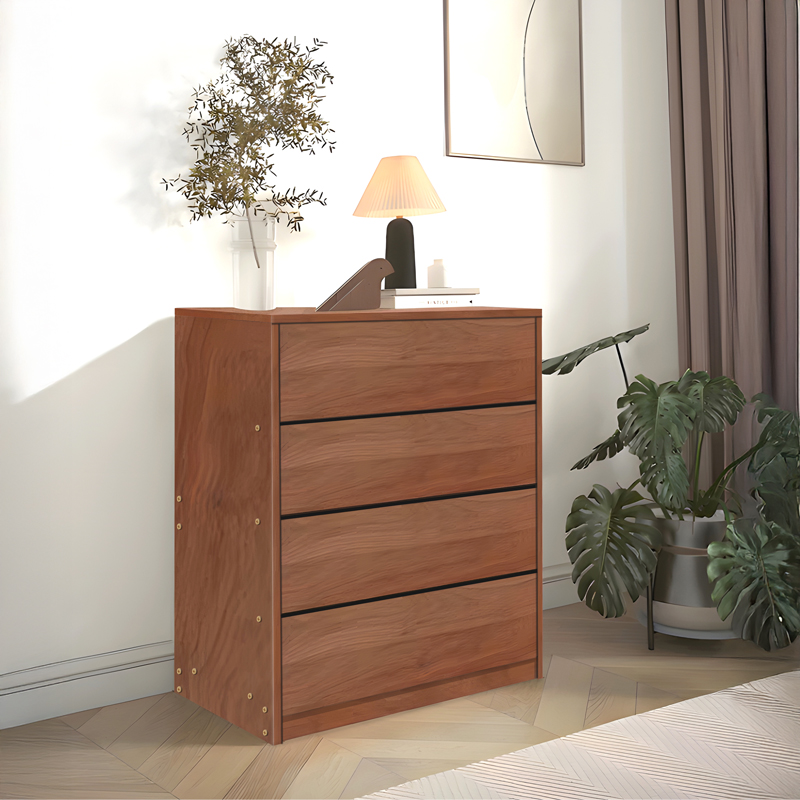 Συρταριέρα Kuanger pakoworld mdf σε καρυδί απόχρωση 80x40x89εκ 2