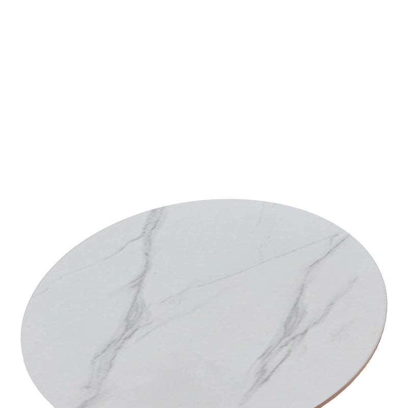 Τραπέζι Balou I pakoworld sintered stone σε λευκό μαρμάρου Φ70x74εκ 3