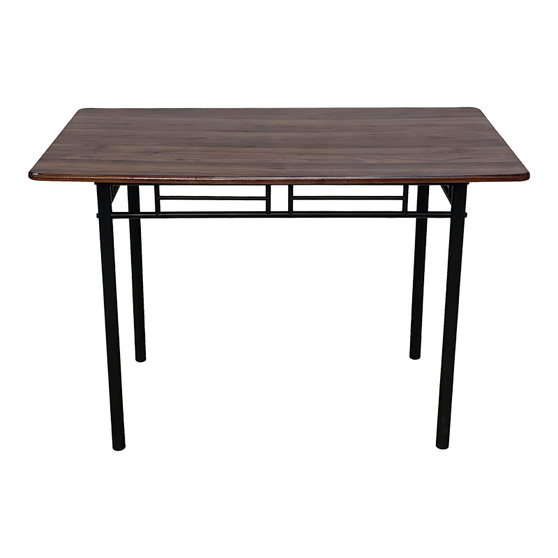 Τραπεζαρία Roza pakoworld σετ 5τμχ mdf καρυδί με μεταλλικό μαύρο πόδι 110x60x75εκ 5