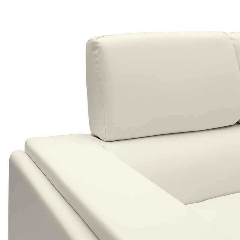 Καναπές Shea pakoworld 3θέσιος PU ivory-inox 198x80x87εκ 4