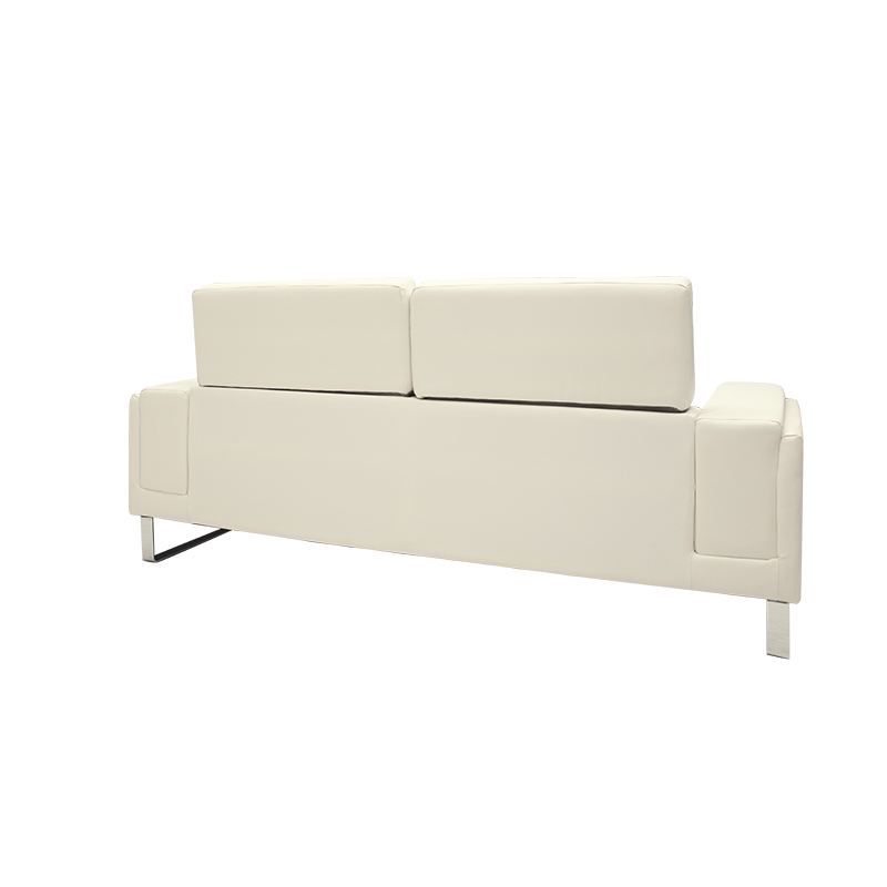 Καναπές Shea pakoworld 3θέσιος PU ivory-inox 198x80x87εκ 6