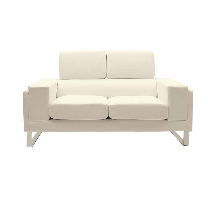 Καναπές Shea pakoworld 2θέσιος PU ivory-inox 158x80x87εκ 3