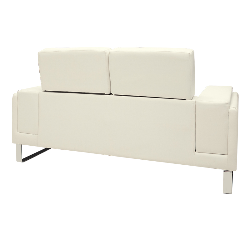 Καναπές Shea pakoworld 2θέσιος PU ivory-inox 158x80x87εκ 6