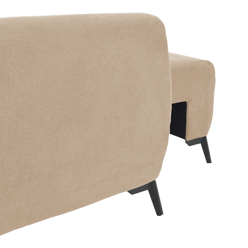 Kαναπές κρεβάτι τριθέσιος αναστρέψιμος Settee pakoworld ύφασμα με αποθηκευτικό χώρο σε μπεζ απόχρωση 286x204x93εκ 9