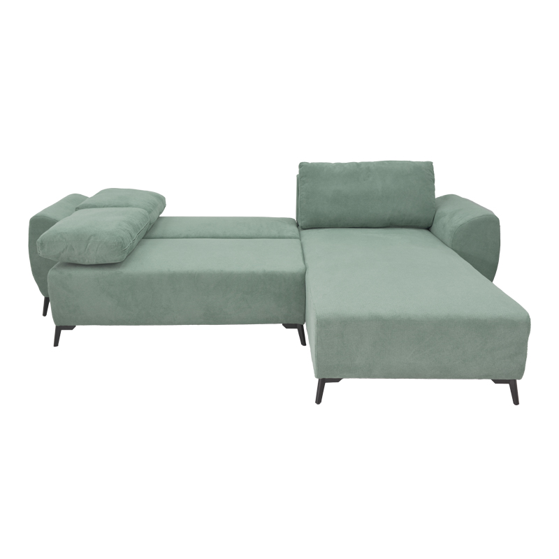 Kαναπές κρεβάτι τριθέσιος αναστρέψιμος Settee pakoworld ύφασμα με αποθηκευτικό χώρο σε μέντα απόχρωση 286x204x93εκ 3