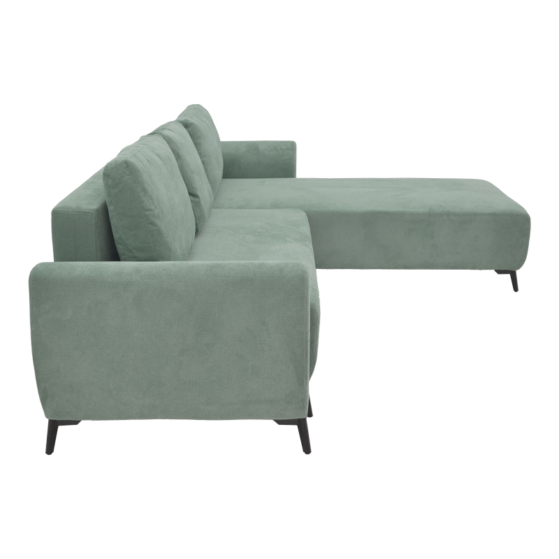 Kαναπές κρεβάτι τριθέσιος αναστρέψιμος Settee pakoworld ύφασμα με αποθηκευτικό χώρο σε μέντα απόχρωση 286x204x93εκ 4