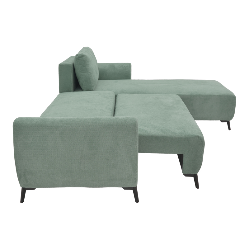 Kαναπές κρεβάτι τριθέσιος αναστρέψιμος Settee pakoworld ύφασμα με αποθηκευτικό χώρο σε μέντα απόχρωση 286x204x93εκ 5