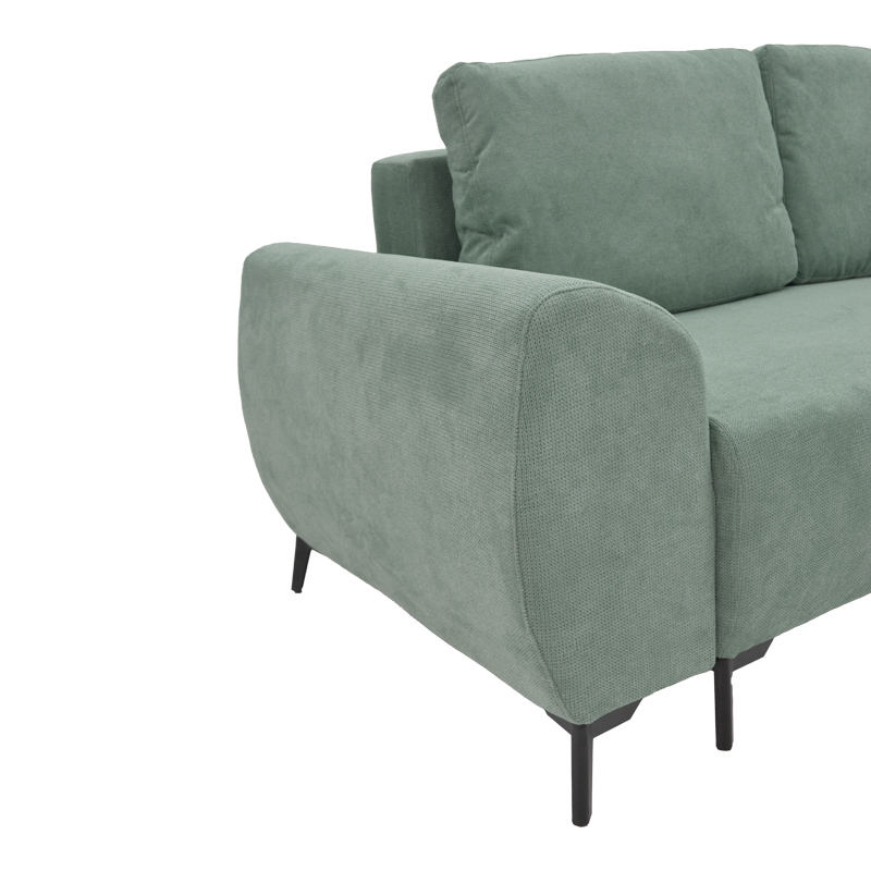 Kαναπές κρεβάτι τριθέσιος αναστρέψιμος Settee pakoworld ύφασμα με αποθηκευτικό χώρο σε μέντα απόχρωση 286x204x93εκ 7