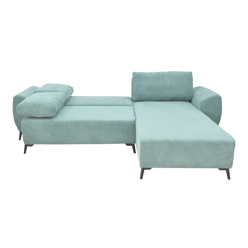 Kαναπές κρεβάτι τριθέσιος αναστρέψιμος Settee pakoworld ύφασμα με αποθηκευτικό χώρο σε σιέλ απόχρωση 286x204x93εκ 3