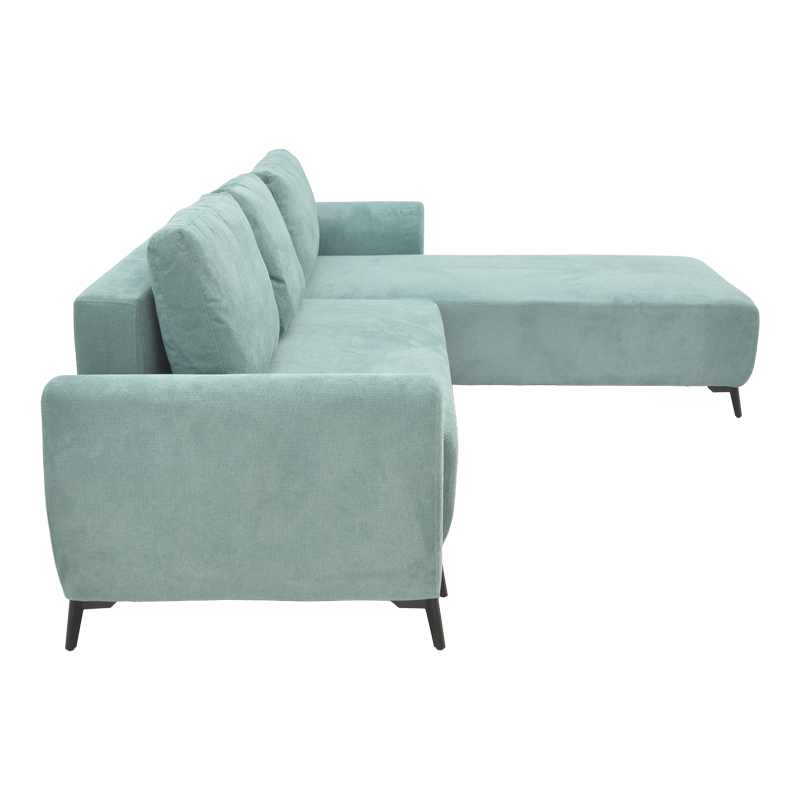 Kαναπές κρεβάτι τριθέσιος αναστρέψιμος Settee pakoworld ύφασμα με αποθηκευτικό χώρο σε σιέλ απόχρωση 286x204x93εκ 4