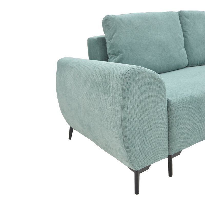 Kαναπές κρεβάτι τριθέσιος αναστρέψιμος Settee pakoworld ύφασμα με αποθηκευτικό χώρο σε σιέλ απόχρωση 286x204x93εκ 7