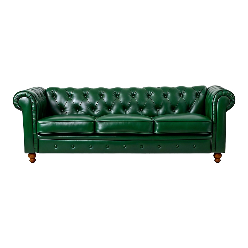 Kαναπές τριθέσιος τ. Chesterfield pakoworld pu κυπαρισσί 203x84x67εκ 2