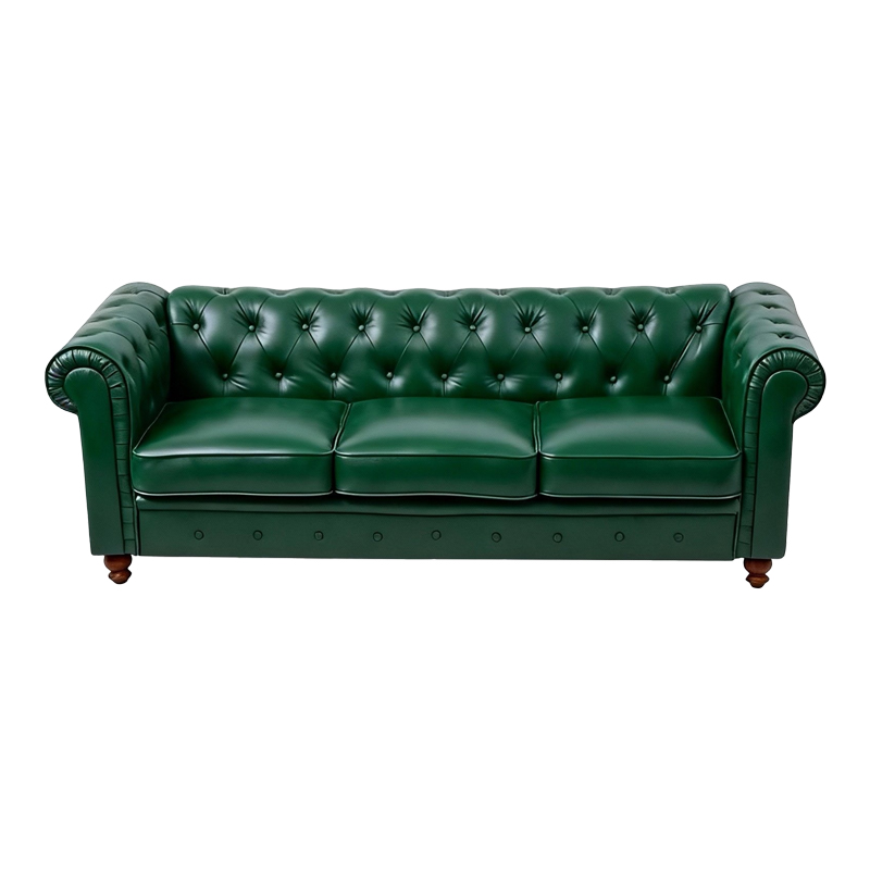 Kαναπές τριθέσιος τ. Chesterfield pakoworld pu κυπαρισσί 203x84x67εκ 4
