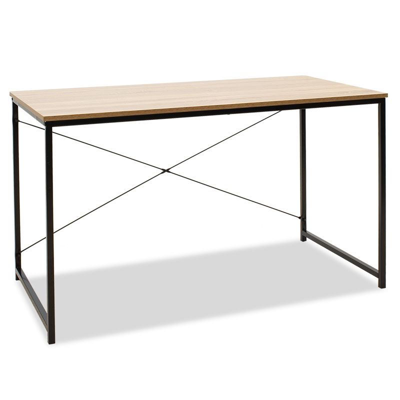 Γραφείο εργασίας Ramon pakoworld φυσικό-μαύρο 120x60,5x70εκ 1