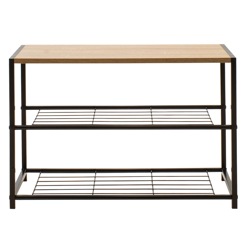 Παπουτσοθήκη Ramon pakoworld 6 ζευγών φυσικό-μαύρο 63x30x43εκ 3