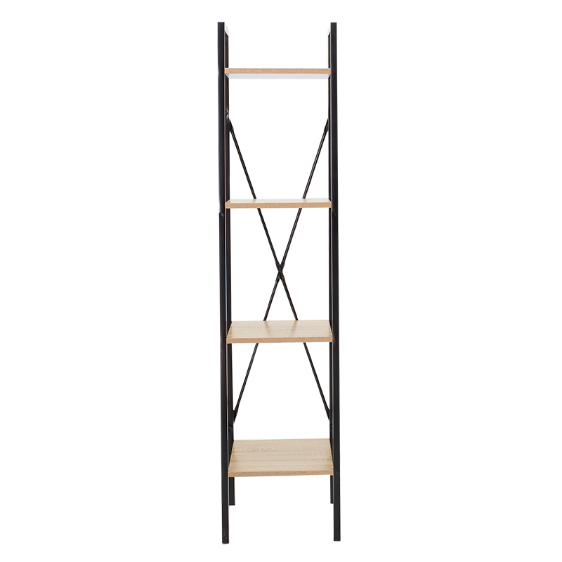 Βιβλιοθήκη Ramon pakoworld φυσικό-μαύρο 34x32,5x148εκ 3