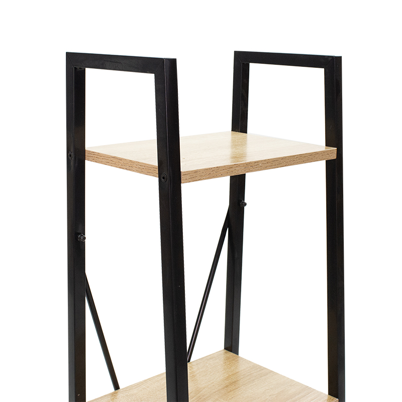 Βιβλιοθήκη Ramon pakoworld φυσικό-μαύρο 34x32,5x148εκ 4