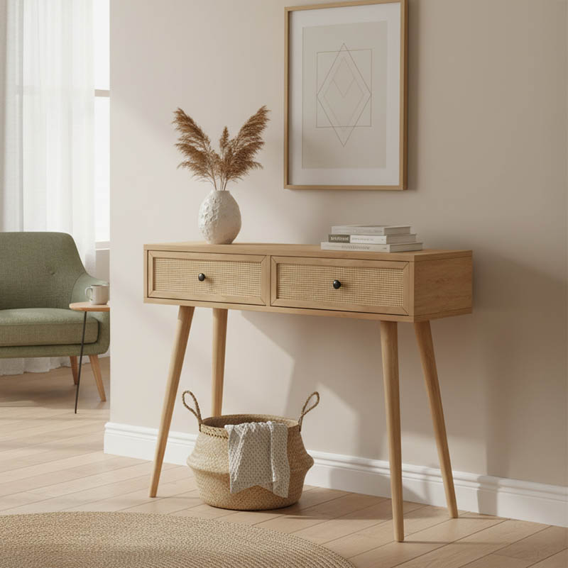 Κονσόλα Oslo pakoworld sonoma 100x29x81εκ 1