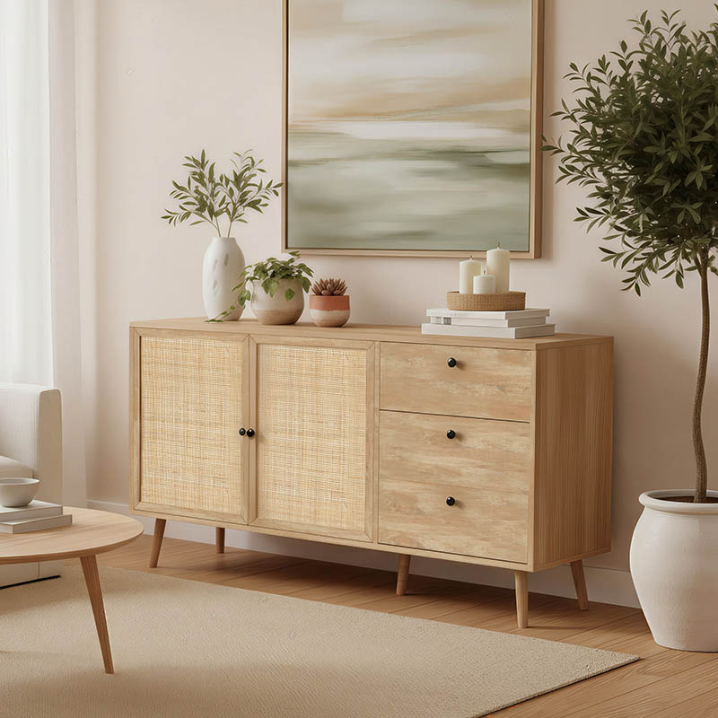 Μπουφές Oslo pakoworld sonoma 150x39x79εκ 1