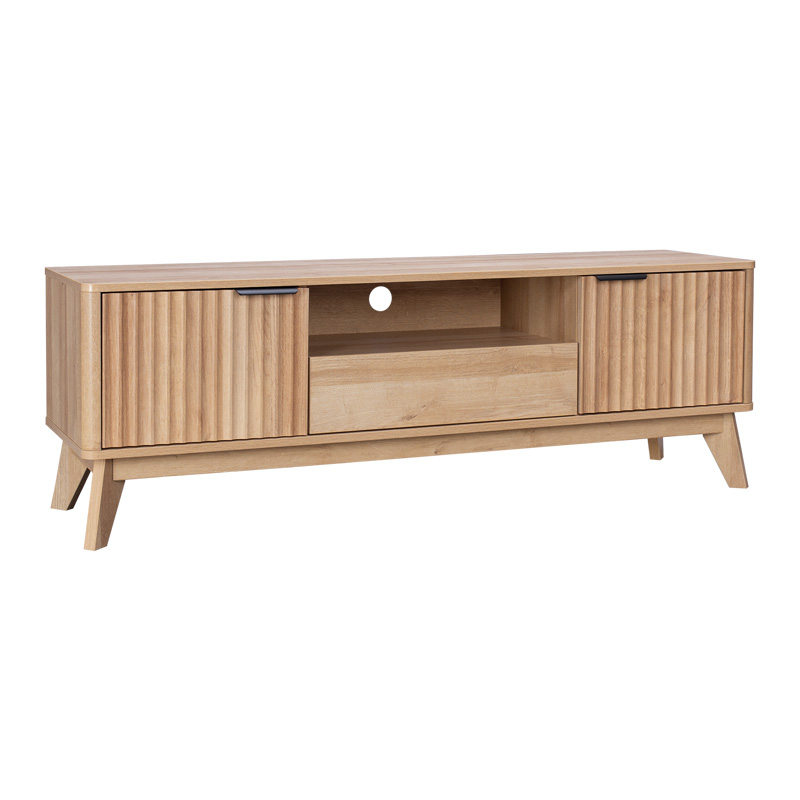 Έπιπλο τηλεόρασης Hamea pakoworld mdf σε φυσική απόχρωση 145x39,5x49εκ 1
