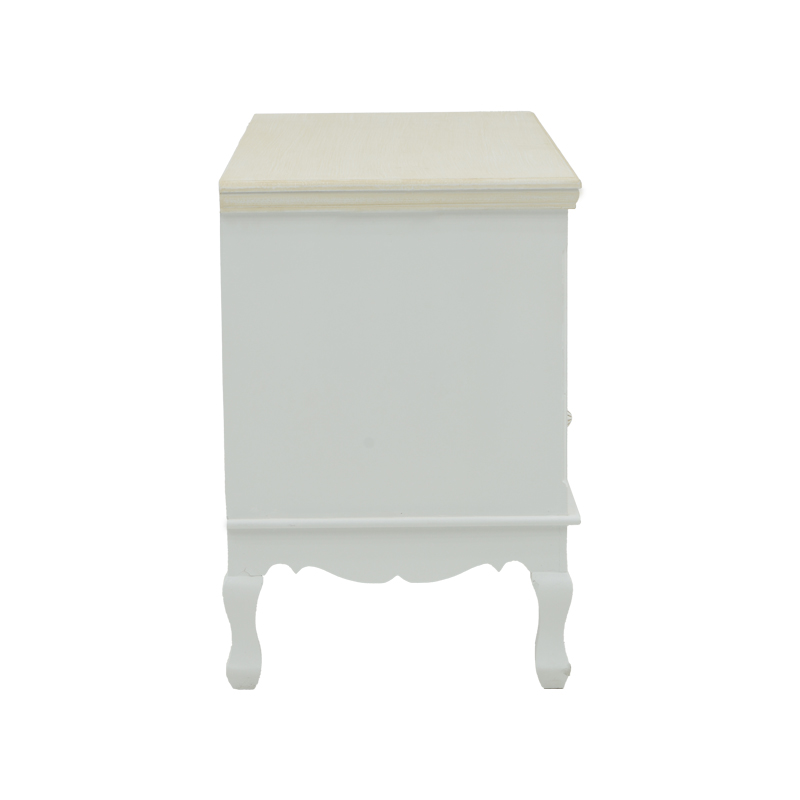 Έπιπλο τηλεόρασης Joliene Inart mdf σε λευκή αντικέ-φυσική απόχρωση 100x42x61εκ 5